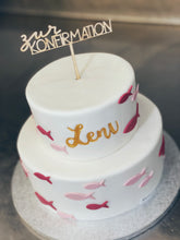 Lade das Bild in den Galerie-Viewer, Torte „Rosa Fische“ zu kirchlichen Anlässen