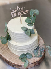 Lade das Bild in den Galerie-Viewer, Streifentorte „Eucalyptus“ mit Topper