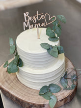 Lade das Bild in den Galerie-Viewer, Streifentorte „Eucalyptus“ mit Topper